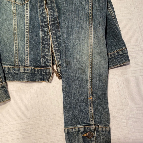 Vintage A&F (2001) Women Zip-up Denim Jacket - Picture 3 of 5